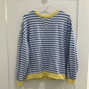 Striped Blue and Yellow Sweatshirt